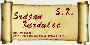 Srđan Kurdulić vizit kartica